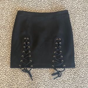 Black mini skirt